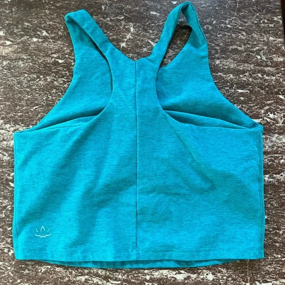 Beyond Yoga Spacedye Focus Cropped Teal Tank XL - Picture 2 of 3